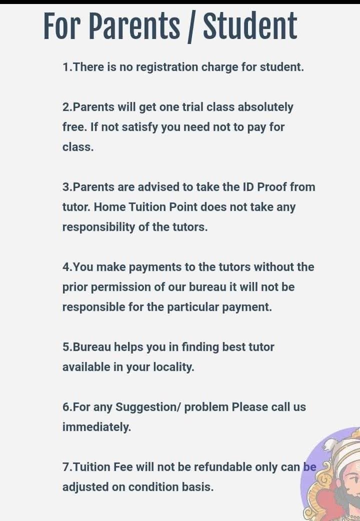 Rules for Parents & Students